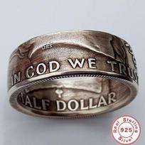 New S925 Sterling Silver Ring Thai Silver Vintage Embossed Ring for Men Jewelry Gifts 6