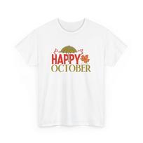 Fall Aesthetic T-Shirt | Autumn Leaves Pumpkin Spice Tee | Happy October M