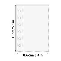10pcs Frosted /Transparent Sheet Protectors For Binder A7 6-Ring Binder Protector Pages Card Sleeves For Photos Receipts Tickets