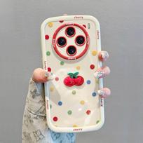 Vivo X100s Phone Case Full Camera Protection Premium Matte Cover With Cherry Dot Women vivo X100 S