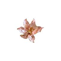Three Dimensional Tulip Rings Glossy Finish Lilium Flower Rings  Elegant Women rožinė