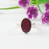 Red Ruby Ring, Oval Ring, Wedding Gift, Handmade Ring for Her, 925 Sterling Silver Ring, Promise Ring, Gemstone Ring, Everyday Wear Ring 5.5
