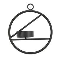 Easy To Clean Tealight Candle Holder Black Color Metal Candle Holder  Hallway Decor