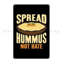 Platinkite Humusą, Ne Neapykantą Veganų Vegetarų Daržovių Augalinės Mitybos Sekėjų Metalo Ženklas Rūdyta Sienos Tapyba Dizainerio Skardinis Ženklas Plakatas 20x30cm（7.8x11.8inch）