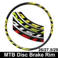 1PC Aluminium Alloy 26/27.5/29 Inch MTB Bicycle Rim 24/28/32/36 Holes Disc Brake Mountain Bike Rim Double Layer Customized Rim 1pc 26Inch 24H