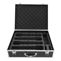 Wireless Microphone Case Aluminum Alloy Hard  Mic Foam Carrying Case Holds 4 Mics Receivers Transmitters Wireless Mic Case juoda