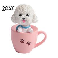 Car Interior Odor Eliminator Cup Shaking Head Dog Air Freshener Ornament Resin Teddy Schnauzer Dashboard Decor Decor Heat Resistant Accessory A