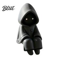 PLA Ghost Statue 3D Printed Hooded Man Figurine Spooky Shelf Small Figurine Sitter Halloween Party Desktop Decoration for Home Office Sitter