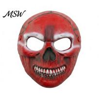 Full Face Halloween Mask Blood Skull Mask, Adjustable Elastic Strap Party Lightweight Spooky Headgear PU Foam Horror for Cosplay Decoration Realistic