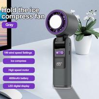 Foldable Design Mini Handheld Turbo Cooling Fan 1-199-Speed Wind Rechargeable Digital Display Protable Pocket Fans for Outdoor