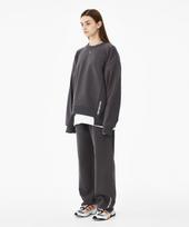 Moz Moz [Set] Balance Cut Heavy Terry Fleece Tracksuit Set Charcoal Charcoal/2