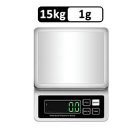 Waterproof Kitchen Scale, High Precision Mini Electronic Gram Scale, Dust-Proof Household Baking Food Weight Scale (white,1g&15kg&230*192*85) balta