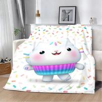 Gabbys Dollhouse Print Throw Blanket Soft Warm Perfect for Home Travel Picnics and Gifts Size: 75*100cm, Weight: 230 GSM