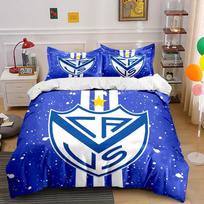 Blue Shield Print Bedding Set  Bedding Duvet Cover Set Duvet Cover Pillowcases  (1 * Duvet Cover 2 * Pillowcases, without duvet insert) 135x200cm