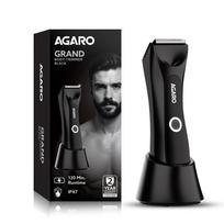 AGARO Grand Body Trimmer, For Beard, Body Shaving, 6 Length Settings, Self Sharpening Ceramic Blades, Waterproof (IPX7), Cordless, LED Torch, Dock