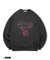 Top Boy [Non-Fleece Or Fleece-Lined] Assassin Print Sweatshirt (C Type) (Fleece-Lined) Charcoal Ptm1048/2Xl