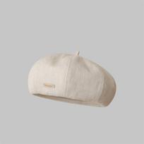 Women's Cotton Linen Beret Hat for Spring Summer Lightweight Casual One Size