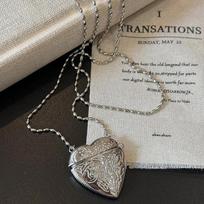 Y2K Romantic Heart Locket Pendant Openable Female Silver Color Sweater Chain Necklace For Women Men Fashion Memorial Jewelry