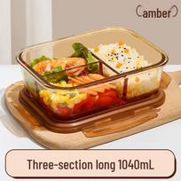 Microwave-Safe Divided Glass Lunch Box
