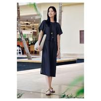 ANNACO Sea Salt Summer Tencel Denim Dress M tamsiai mėlyna spalva