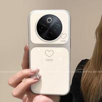 Full Coverage Shockproof Phone Case Vivo Y300 Pro Y300i Soft TPU Cover With Heart White Design Women vivo Y300 Pro
