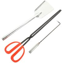 Fireplace Tools Set Iron Shovel Fire Poker Fire Hook Wear Resistant Home Garden Accessories Barbecue Winter Use Lightweight Assorted Color