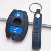 Silicone Key Cover for Mercedes-Benz A Class B Class C Class E Class S Class CLS CLA GLA GLK ML R Class W203 W204 W211 W212 with Keychain Key Fob Case juoda