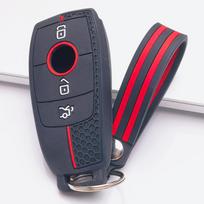Smart Key Fob Cover for Mercedes-Benz A Class W177 B Class W247 C Class W206 E Class W213 S Class W222 GLC GLE GLS CLA GLB GLA with Keychain Key Cover juoda