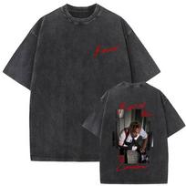 Vintage Washed Rapper Laylow Raw Album Merch 2026 T-shirt Men Women Hip Hop Fashion Pop Music T Shirts Male Oversized Streetwear S įvairiaspalvis