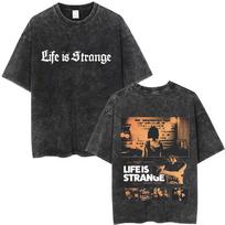 Washed Vintage Game Life Is Strange Merch T-shirt Men Women Player Casual Retro T-shirts Male Fashion Oversized Cotton T Shirts S įvairiaspalvis