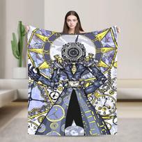 Warm Blanket Travel Skibidi Toilet Speakerman (3) Throw Blanket Flannel Bedspread For Outdoor Funny Sofa Bed Cover Size: 75*100cm, Weight: 230 GSM