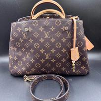 [Pre-Owned] Montaigne Monogram Canvas And Leather Tote Bag Medium - Excellent #OG4CIE ONE SIZE