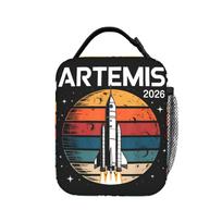 Artemis II 2026  Lunch Bag  Portable Zipper Lunch Box Men Travel Print Cooler Bag Casual Waterproof Thermal Tote Handbags One Size