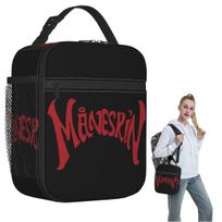 Maneskin Red Logo Insulated Lunch Bag for Women Kids Portable Food Boxes Thermal Lunch Box Tote One Size