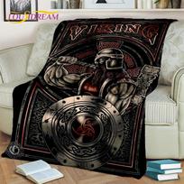 Viking Norse Mythology Fenrir Crow Blanket,Flannel Throw Blanket for Home Bedroom Bed Sofa Picnic Office Hiking Leisure Nap Gift Size: 75*100cm, Weight: 230 GSM