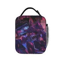 RadioStatic Vox Alastor Print Insulated Lunch Bags High Capacity  Reusable Cooler Bag Lunch Box Tote Office  Picnic Girl Boy One Size