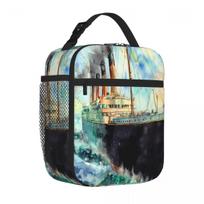 Bestselling RMS Titanic White Star Line Ship 1912 Geometric Meal Bag Cycling Trip Lunch Box Bag One Size