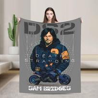 Death Stranding 2 Sam Bridges Blankets Velvet Printed Multifunction Ultra-Soft Throw Blanket for Bedding Office Plush Thin Quilt Size: 75*100cm, Weight: 230 GSM