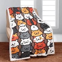 YISUMEI Manta Sherpa de gato negro, manta de felpa suave para adultos x pulgadas, perfecta para el jardín del hogar Size: 75*100cm, Weight: 230 GSM