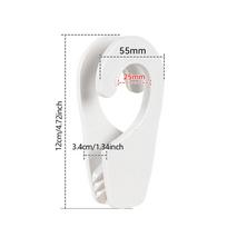 Marine Boat Rail Fender Bumper Hooks Sturdy Easily Install Multifunctional Easily Adjust Fender in Height Line Clip Accessory White 25mm