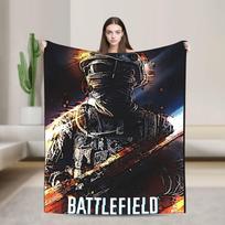 Battlefield 2042 Game Flannel Blankets Soft Warm Throw Blanket for Couch Bed Travel Print Bedspread Sofa Bed Cover Size: 75*100cm, Weight: 230 GSM