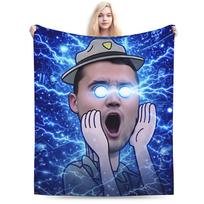 Charlie Kirk Funny Memes Throw Blanket Warm Soft Novelty Blankets For Outdoor Travel Office Flannel Bedspread Bed Cover Size: 75*100cm, Weight: 230 GSM