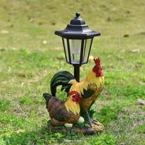 13.1  Solar Resin Animal Statue Lamp, Outdoor Yard & Flower Bed Garden Decor Ornament