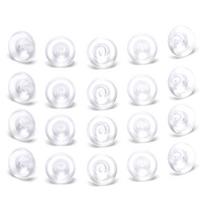 Pack of 100 Premium Upgrade Plastic Earring Backs Shaped Earring Clear Stopper 1