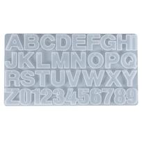 Letters and Numbers Keychain Epoxy Resin Mold with Hole Keyring Pendant Mold 1