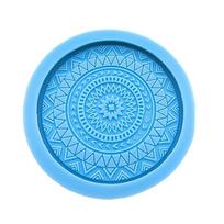 Epoxy Resin Placemat Coaster Mold Used to Make Artificial Agate Pieces Coasters 1 mėlyna
