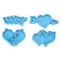 Heart Sign Epoxy Casting Molds Keychain Pendant Jewelry Making Craft 1