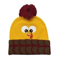 Acrylic Knitted Beanie Hat Simple Style Funny Turkey Hat Turkey Knitted Hat  For Boys Girls Kids geltona