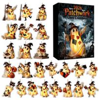 Halloween Advent Calendar with Surprise Boxes, 2D Flat Design Countdown Calendar for Holiday Party Favors One Size