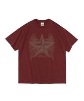 Cargo Bros For Woman Star Wings Short Sleeve T-Shirt (Wine) S